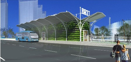 Phối cảnh tổng thể trạm dừng BRT