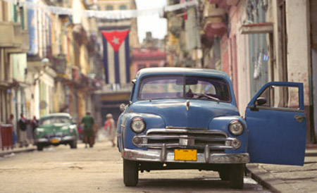 Một đường phố ở Havana, Cuba.