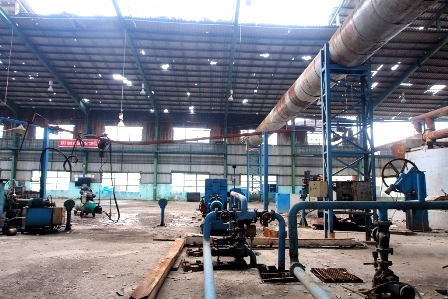 Nhà máy dây cáp điện của Tân Cường Thành ở gần khu dự án dân cư bị bỏ hoang phế vài năm nay