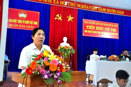 Ông Nguyễn Bá Thanh tiếp xúc cử tri quận Hải Châu vào ngày 2/7/2014.