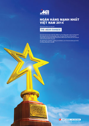 MB nhận giải Ngân hàng mạnh nhất Việt Nam 2014