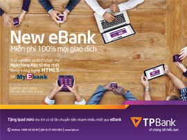 TPBank eBank: miễn phí mọi giao dịch, cơ hội trúng Ipad