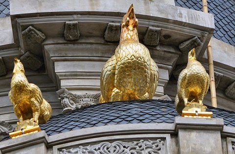 Gà vàng là nét đặc sắc trên tòa lâu đài của ông Thanh