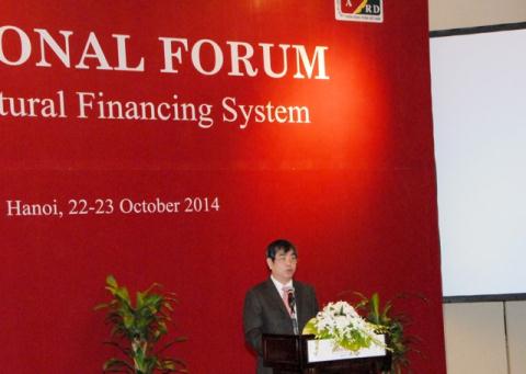 Ông Trịnh Ngọc Khánh - Chủ tịch hội đồng thành viên Agribank phát biểu.