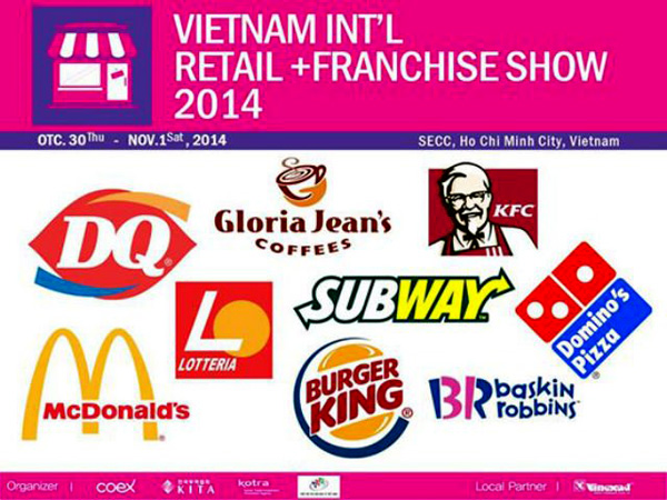 Từ 30/10 đến 1/11/2014: Triển lãm quốc tế ngành bán lẻ và nhượng quyền thương hiệu 2014