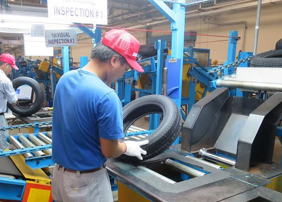 Lốp xe sản xuất tại Hải phòng của Bridgestone chủ yếu xuất khẩu