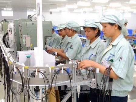  Dây chuyền sản xuất tại Công ty TNHH Yokowo Vietnam 
(vốn đầu tư của Nhật Bản) ở khu công nghiệp Đồng Văn II, Hà Nam