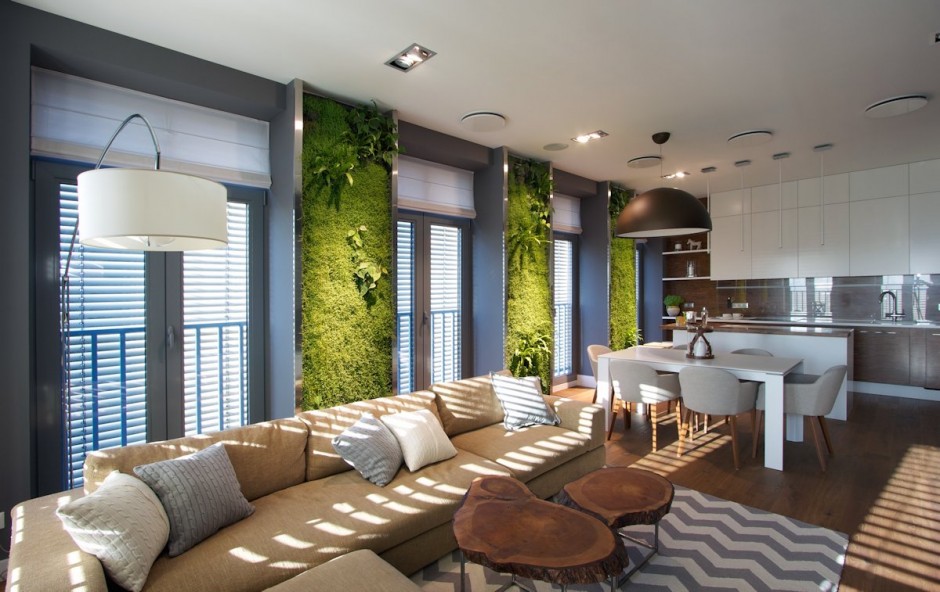 Thiết kế nội thất chung cư Hapulico không gian xanh