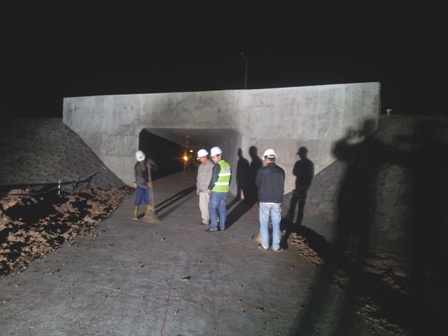 Những công việc cuối cùng của công trình hầm đường dân sinh hoàn thành lúc 5h30 sáng nay (12/11)
