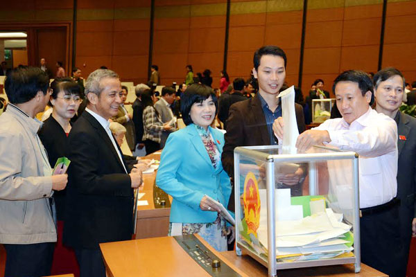 phiếu tín nhiệm, Thủ tướng, Bộ trưởng GTVT, Đinh La Thăng, Thống đốc NHNN