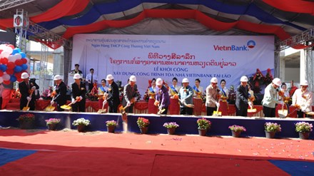 Lễ Khởi công xây dựng công trình Tòa nhà VietinBank tại Lào