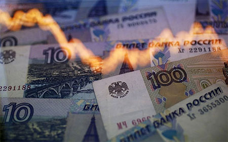 Đồng Rúp Nga mất giá mạnh nhất trong 16 năm