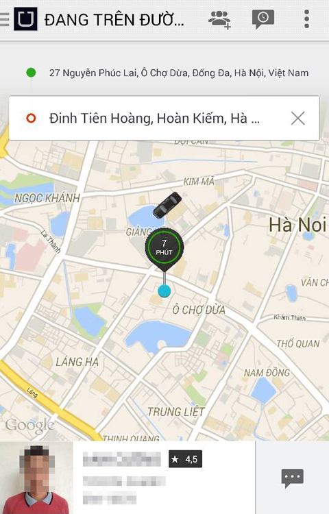 Lên xe Taxi Uber “sang chảnh” giá rẻ ngang xe ôm ở Hà Nội