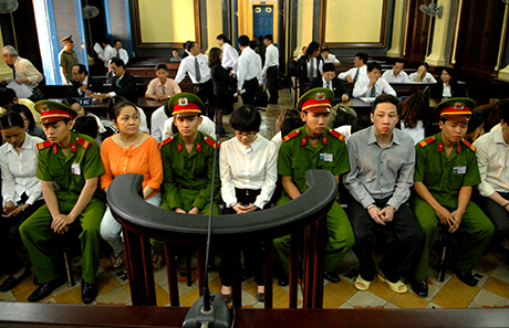 Huỳnh Thị Huyền Như cùng đồng phạm tại phiên tòa xét xử sơ thẩm