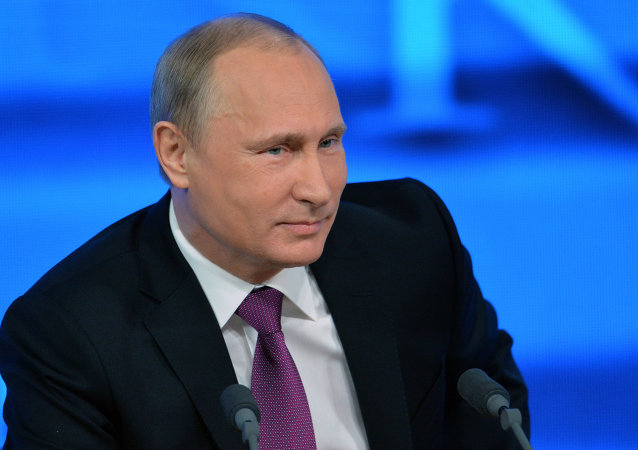 Tổng thống Nga Vladimir Putin trong cuộc họp báo ngày 18/12.