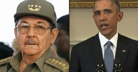 Chủ tịch Cuba Raul Castro và Tổng thống Mỹ Barack Obama