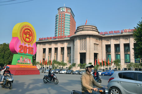 Khu vực phía trước Ngân hàng Nhà nước Việt Nam