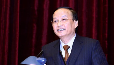  Ông Tô Huy Rứa, Ủy viên Bộ Chính trị, Trưởng Ban Tổ chức Trung ương. Ảnh: TTXVN.
