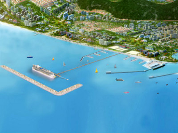 Mô hình cảng hành khách quốc tế Phú Quốc. 