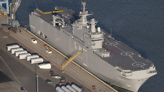 Tàu lớp Mistral mang tên Vladivostok. (Ảnh: