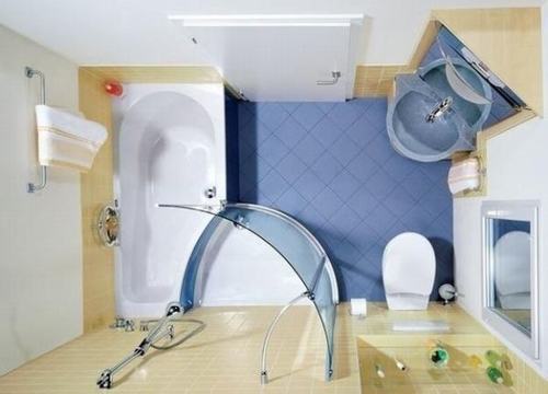 Bài trí phòng tắm nhỏ nên chọn các nội thất có thiết kế có kích cỡ nhỏ