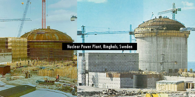 Công trình nhà máy điện nguyên tử Thụy
Điển.