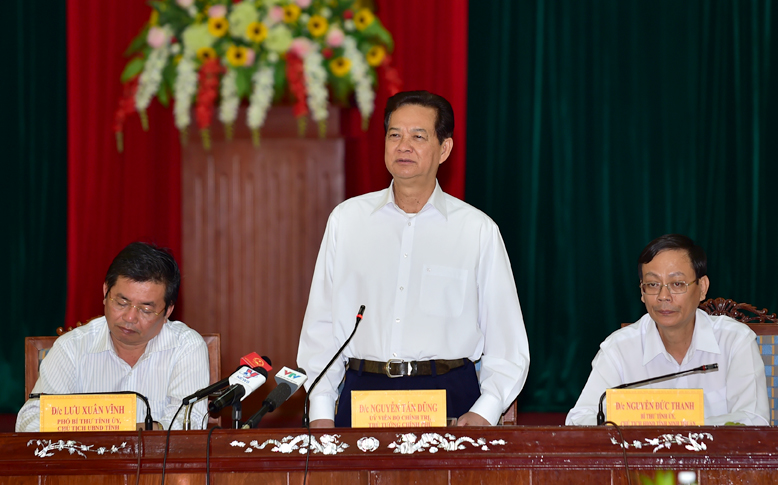 Thủ tướng tại cuộc làm việc với lãnh đạo tỉnh Ninh Thuận.
