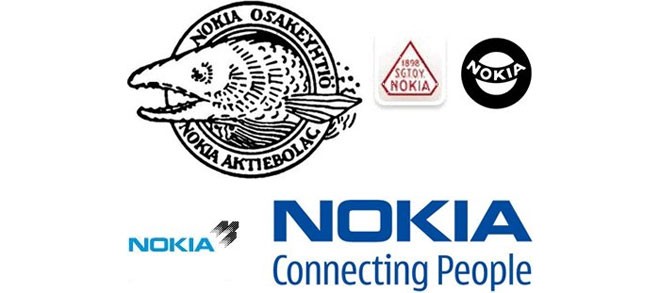 Logo đầu tiên của Nokia có hình một con cá được cho là đại diện cho dòng sông ở phía trước văn phòng đầu tiên của hãng.