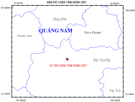 Quảng Nam liên tiếp xảy ra động đất