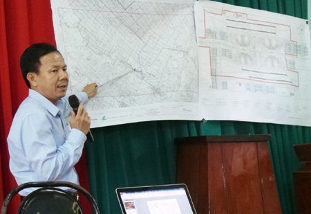 Bản đồ quy hoạch sử dụng đất làm sân bay đã được công bố tại UBND xã  Suối Trầu.