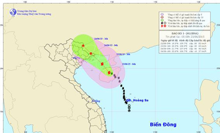 Sáng nay (23/6), bão số 1 đã đổ bộ lên đảo Hải Nam của Trung Quốc 