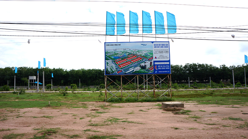 Một khu dự án bán nền nằm tại xã Long An
