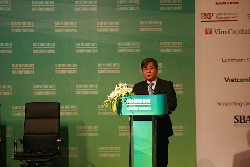 Bộ trưởng Bùi Quang Vinh phát biểu tại Diễn đàn sáng nay (Ảnh: Quang Sơn).