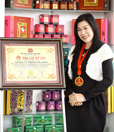 Nữ doanh nhân Hà Thúy Linh. 