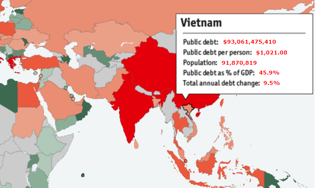 Nợ công Việt Nam đã vượt 93 tỷ USD?
