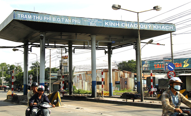 Trạm thu phí An Phú đường ĐT 743 (thị xã Thuận An) được UBND tỉnh Bình Dương mua lại để xóa sổ