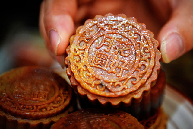 Bánh Trung Thu ngọc bích tại Phật Sơn, Quảng Đông, Trung Quốc. (Nguồn: IC)