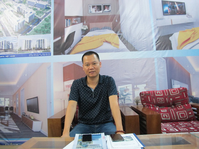 Ông Chu Tiến Dũng, Phó Chủ tịch thường trực Công ty CP Aranya Việt Nam làm việc với PV Dân trí tại Huế