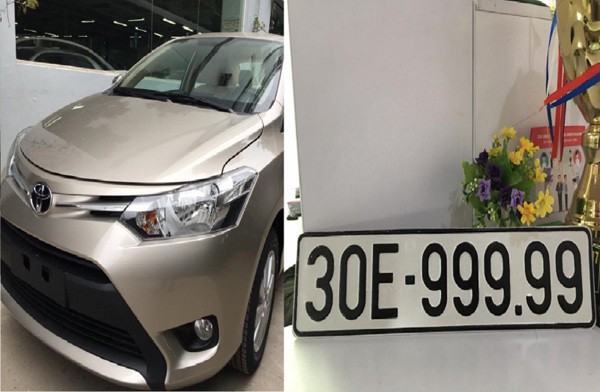 
Theo một nguồn tin, chiếc Toyota Vios biển số 30E-999.99 đã được bán với số tiền lên tới 1,6 tỷ đồng
