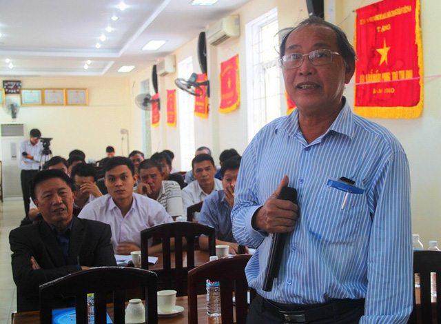 Ông Hà Ngọc Tân, Phó Chủ tịch UBND huyện Phù Mỹ (Bình Định) khuyên ngư dân yên tâm nếu phải đưa vụ việc ra tòa kinh tế.