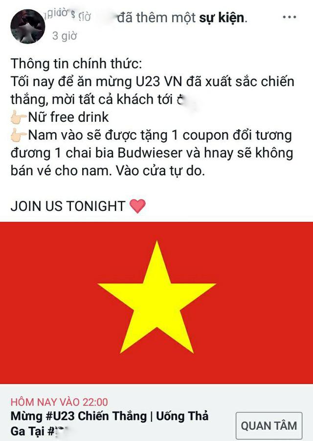 Nhiều cửa hàng giảm giá cho những ai trùng tên với những cầu thủ trong tuyển U23 Việt Nam. (Nguồn: Facebook)