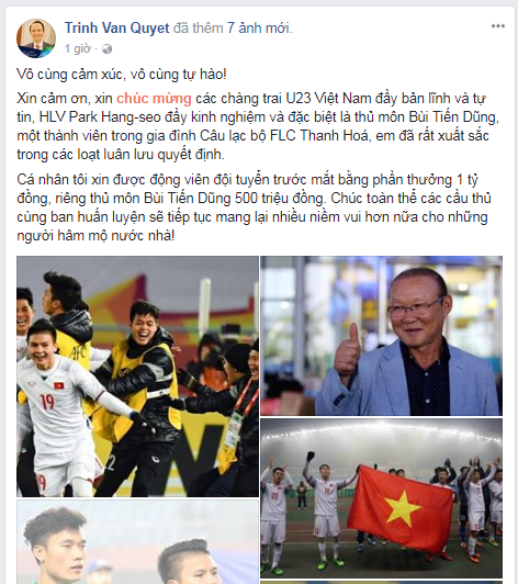 Chiến thắng quật khởi trước U23 Qatar, U23 Việt Nam nhận 
