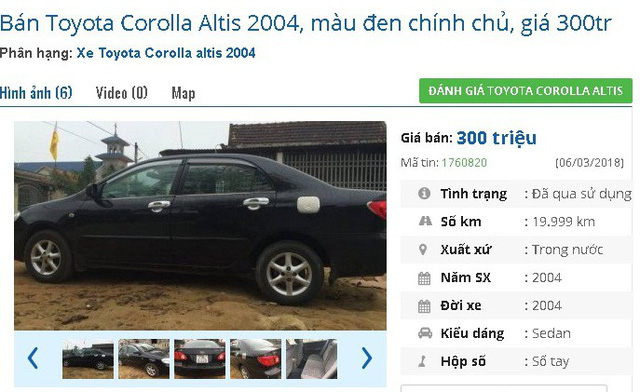 
&nbsp;Với 300 triệu đồng, bạn có thể “tậu” chiếc Toyota Camry 2.4 MT đời 2003, màu đen này. Xe được giới thiệu là xe nhà ít sử dùng, mới đi 10 vạn km.&nbsp;&nbsp;
