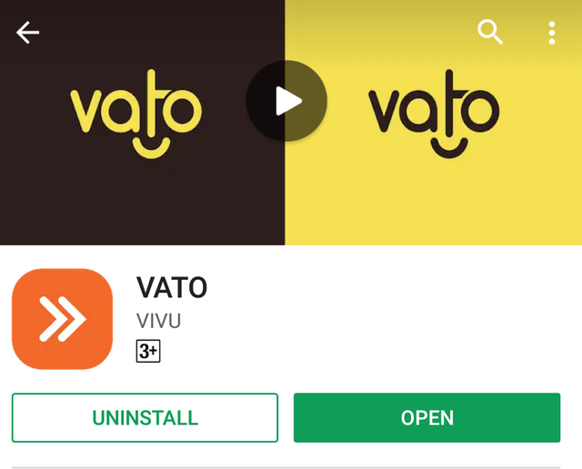 
Ứng dụng Vato trên Play Store.
