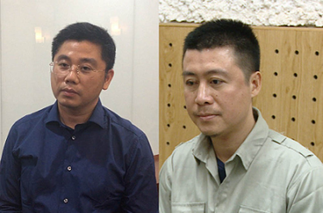 Bị can Nguyễn Văn Dương (trái) và bị can Phan Sào Nam. (Ảnh: http://mps.gov.vn).