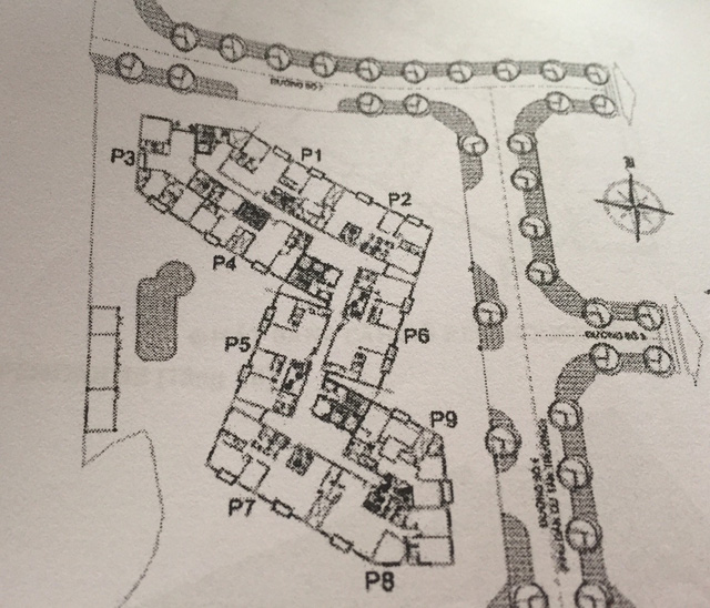 Trên bản đồ vị trí đăng trên website của công ty Savimex thì căn Penhouse P6 có hướng nhìn xuống đường số 2 khu dân cư Tân Trường nhưng ông Chiến lại được giao căn P5 có hướng nhìn xuống đường số 4.