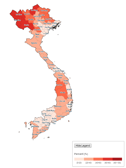 World Bank bản đồ hóa chỉ số nghèo Việt Nam
