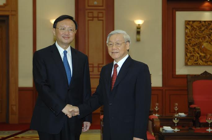 Tổng Bí thư Nguyễn Phú Trọng tiếp Ủy viên Quốc vụ viện Trung Quốc Dương Khiết Trì