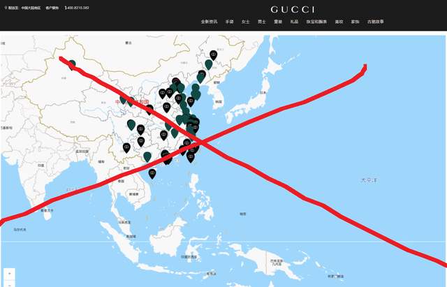 Phát hiện nhãn hàng Gucci, Chanel, Burberry đăng bản đồ đường lưỡi bò - 4