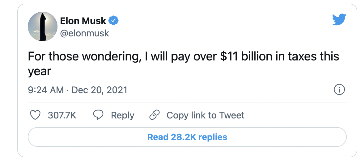 Elon Musk tuyên bố sẽ nộp 11 tỷ USD tiền thuế